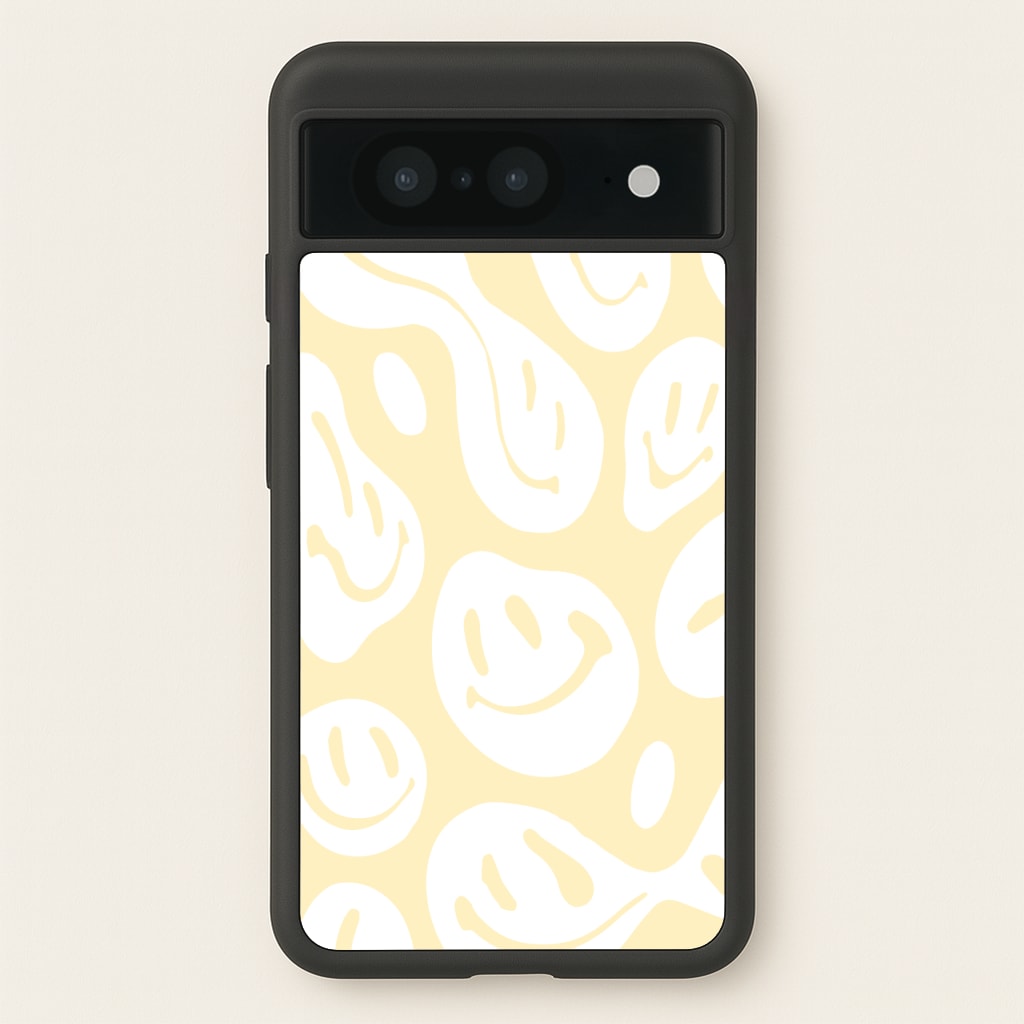 Trippn Smiley - Yellow - Abstract Patterns Phone Case for Google Pixel 8