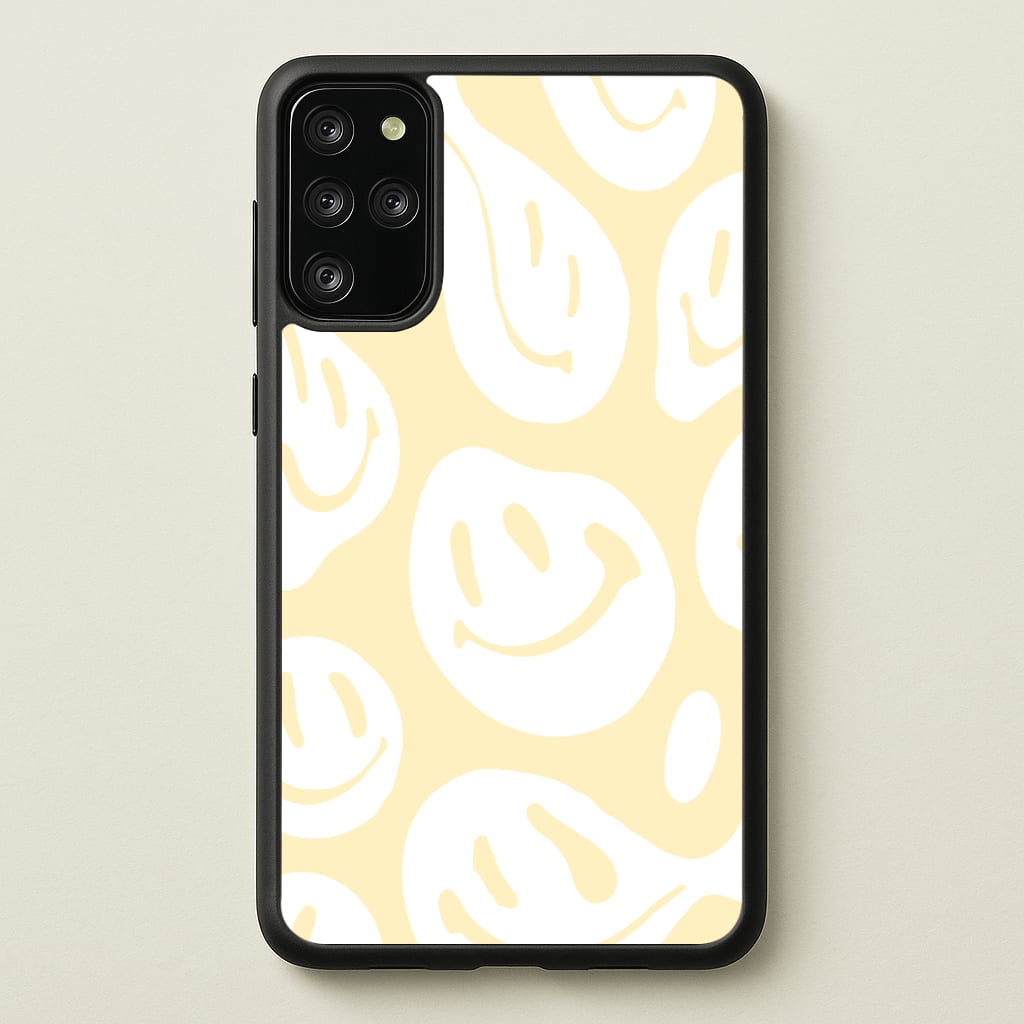 Trippn Smiley - Yellow - Abstract Patterns Phone Case for Galaxy S20 Plus
