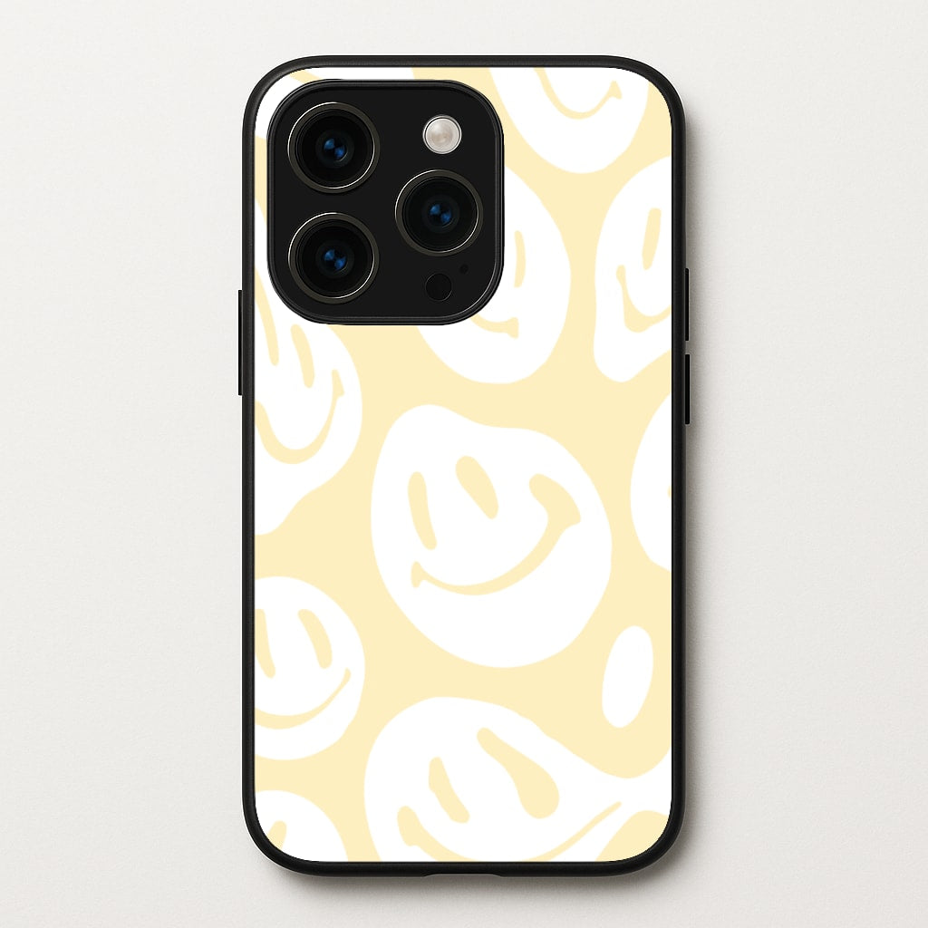 Trippn Smiley - Yellow - Abstract Patterns Phone Case for iPhone 15 Pro Max