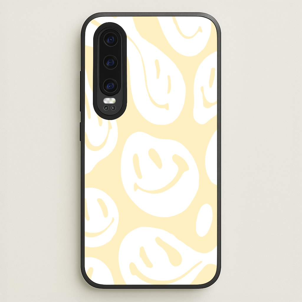 Trippn Smiley - Yellow - Abstract Patterns Phone Case for Huawei P30
