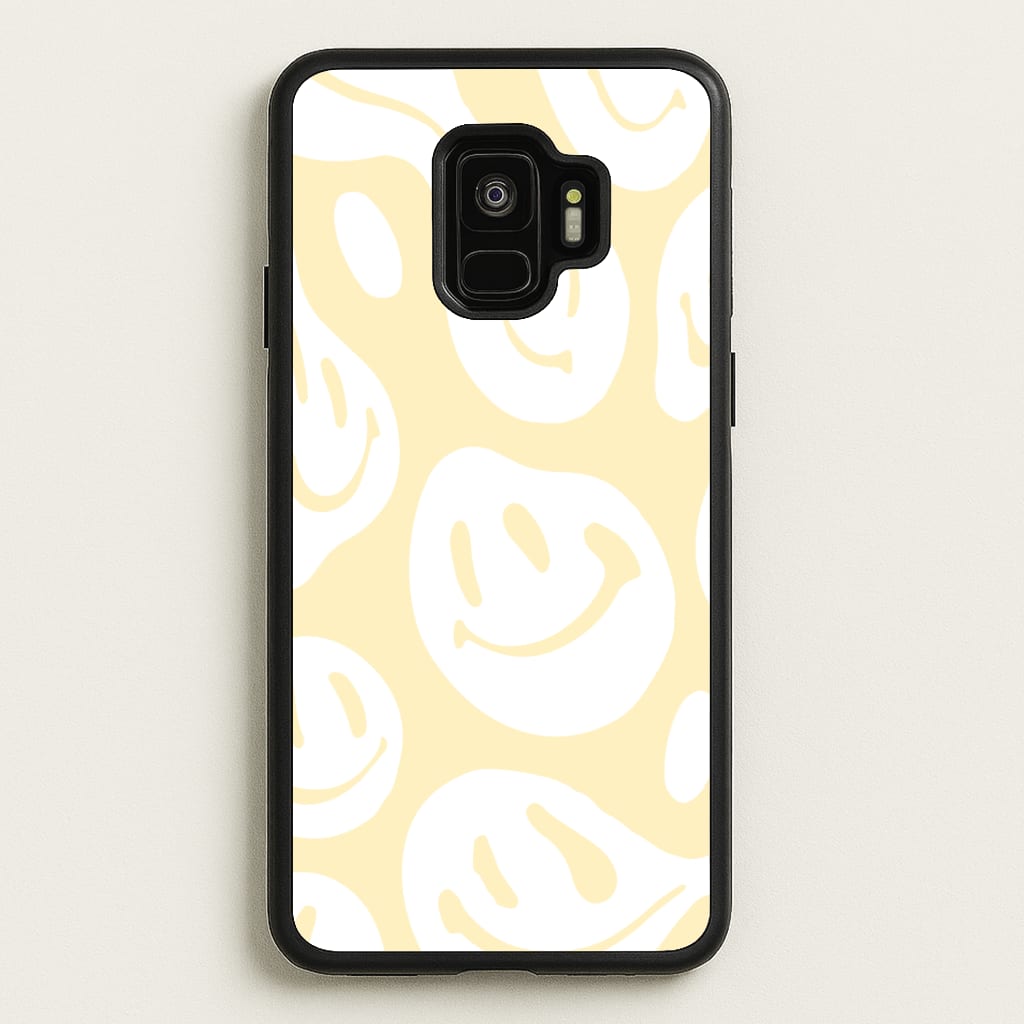 Trippn Smiley - Yellow - Abstract Patterns Phone Case for Galaxy S9