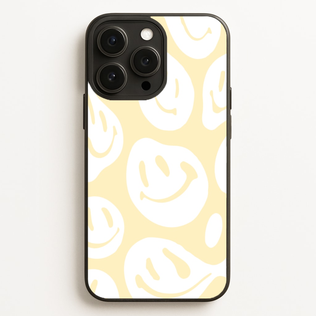 Trippn Smiley - Yellow - Abstract Patterns Phone Case for iPhone 12 Pro Max
