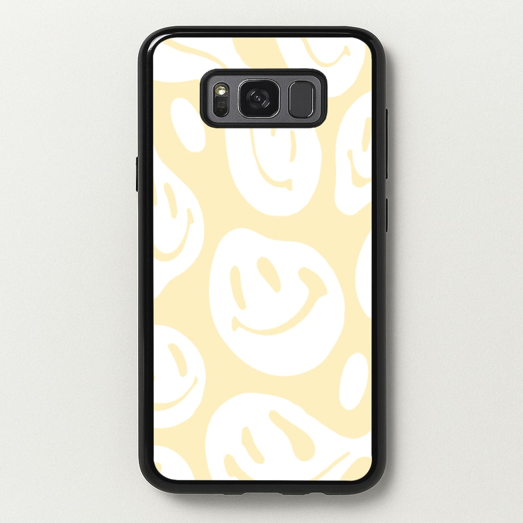 Trippn Smiley - Yellow - Abstract Patterns Phone Case for Galaxy S8 Plus