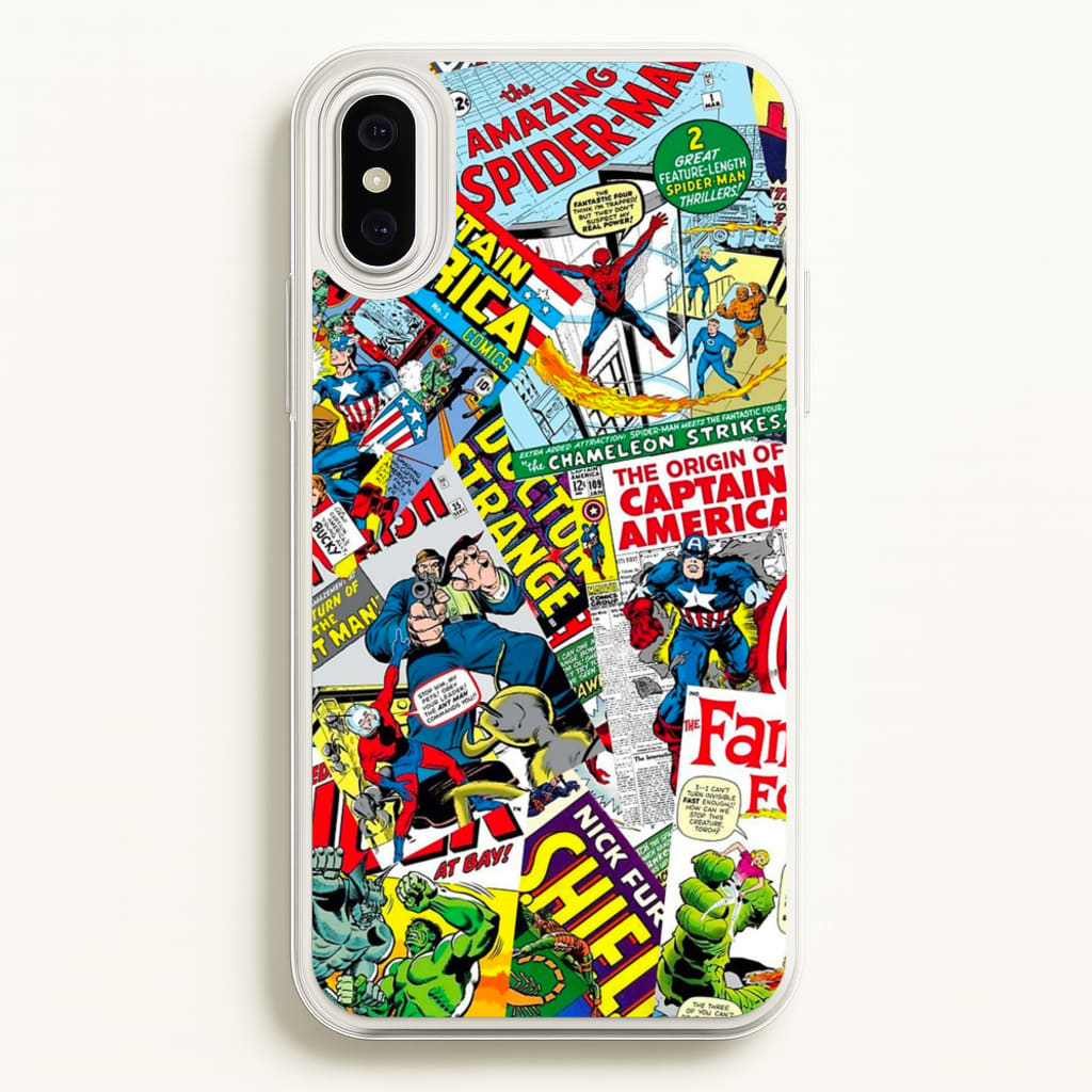 Superhero Comic Comics Pattern - Phone Case for iPhone XS Max