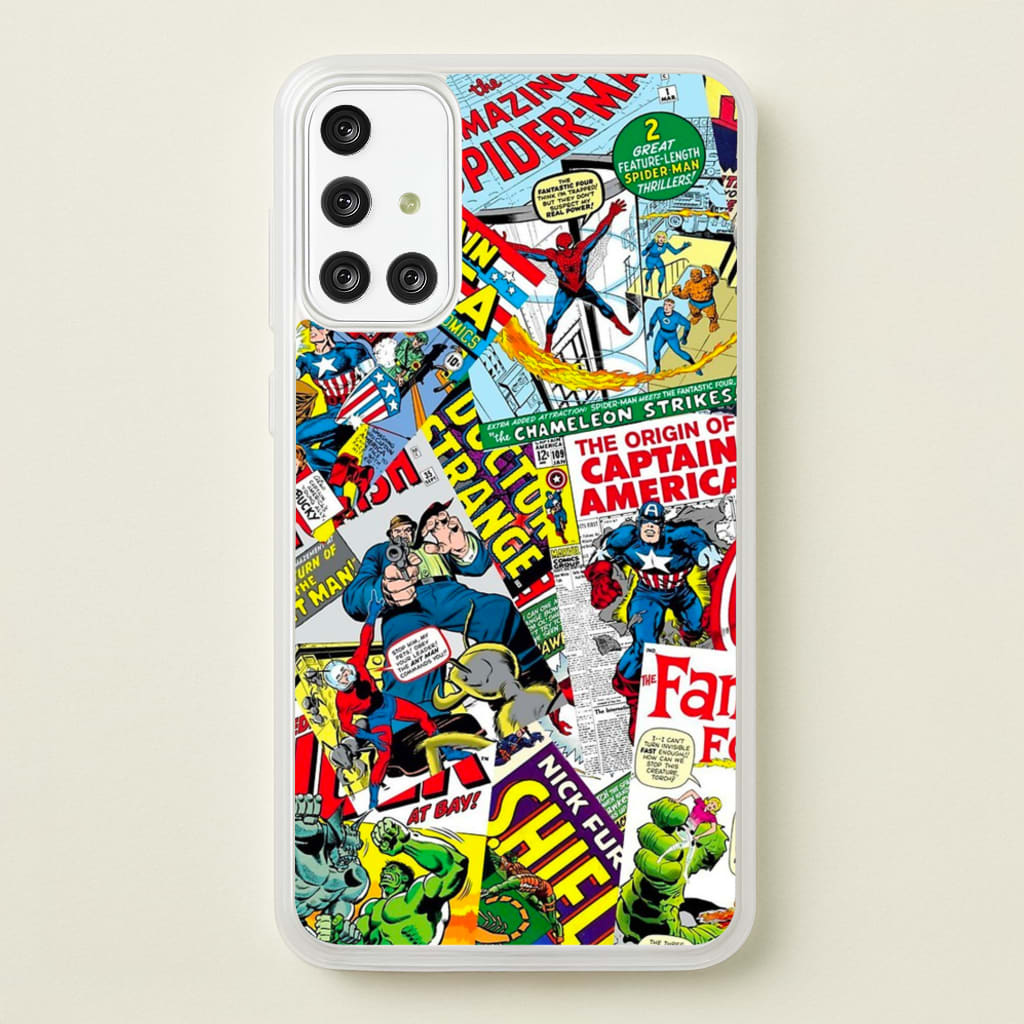 Superhero Comic Comics Pattern - Phone Case for Galaxy A71