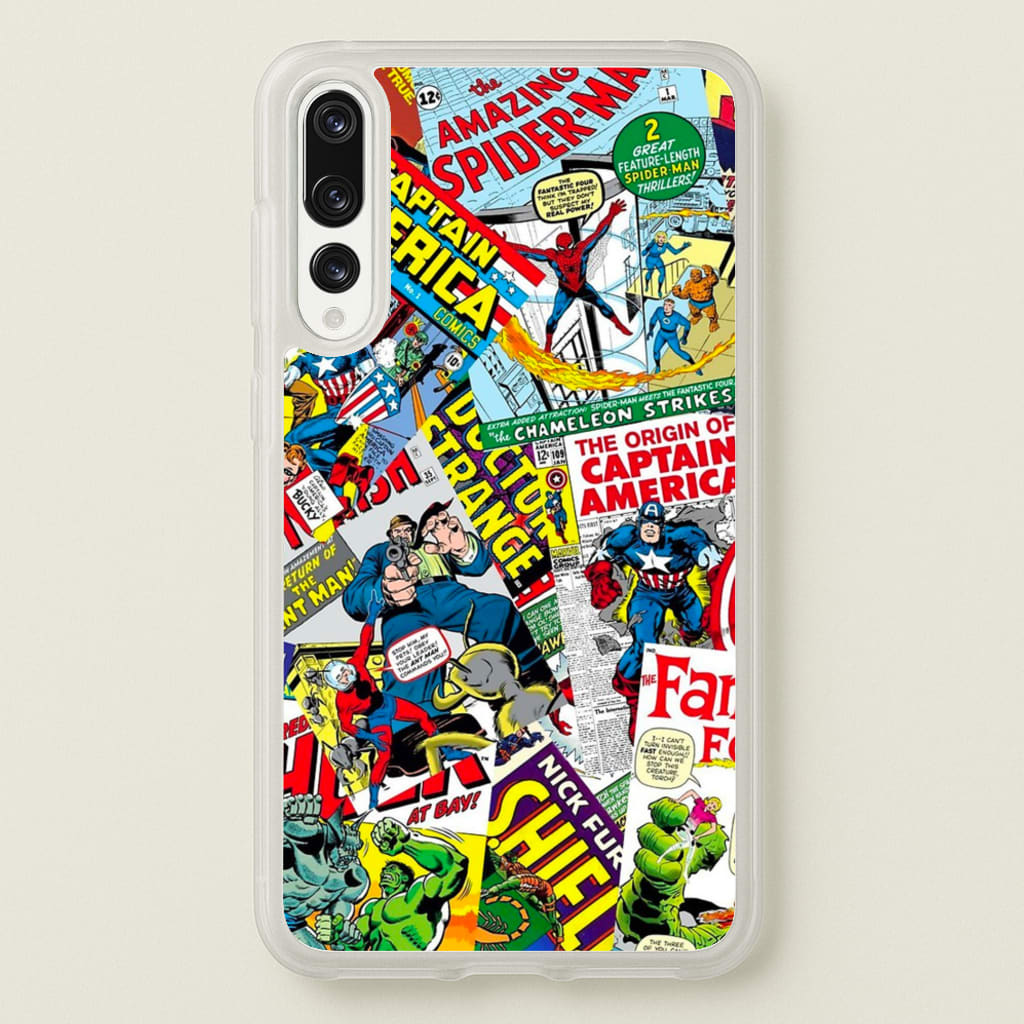 Superhero Comic Comics Pattern - Phone Case for Huawei P20 Pro