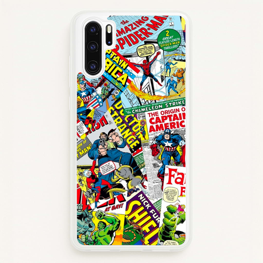 Superhero Comic Comics Pattern - Phone Case for Huawei P30 Pro