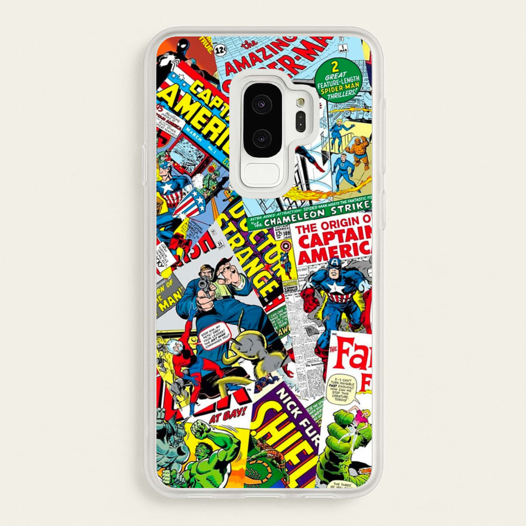 Superhero Comic Comics Pattern - Phone Case for Galaxy S9 Plus