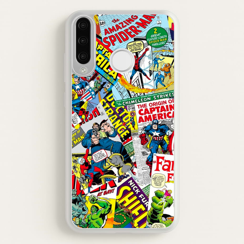 Superhero Comic Comics Pattern - Phone Case for Huawei P30 Lite