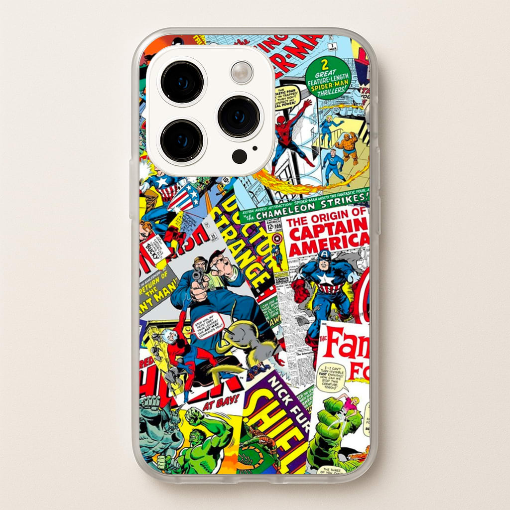 Superhero Comic Comics Pattern - Phone Case for iPhone 14 Pro