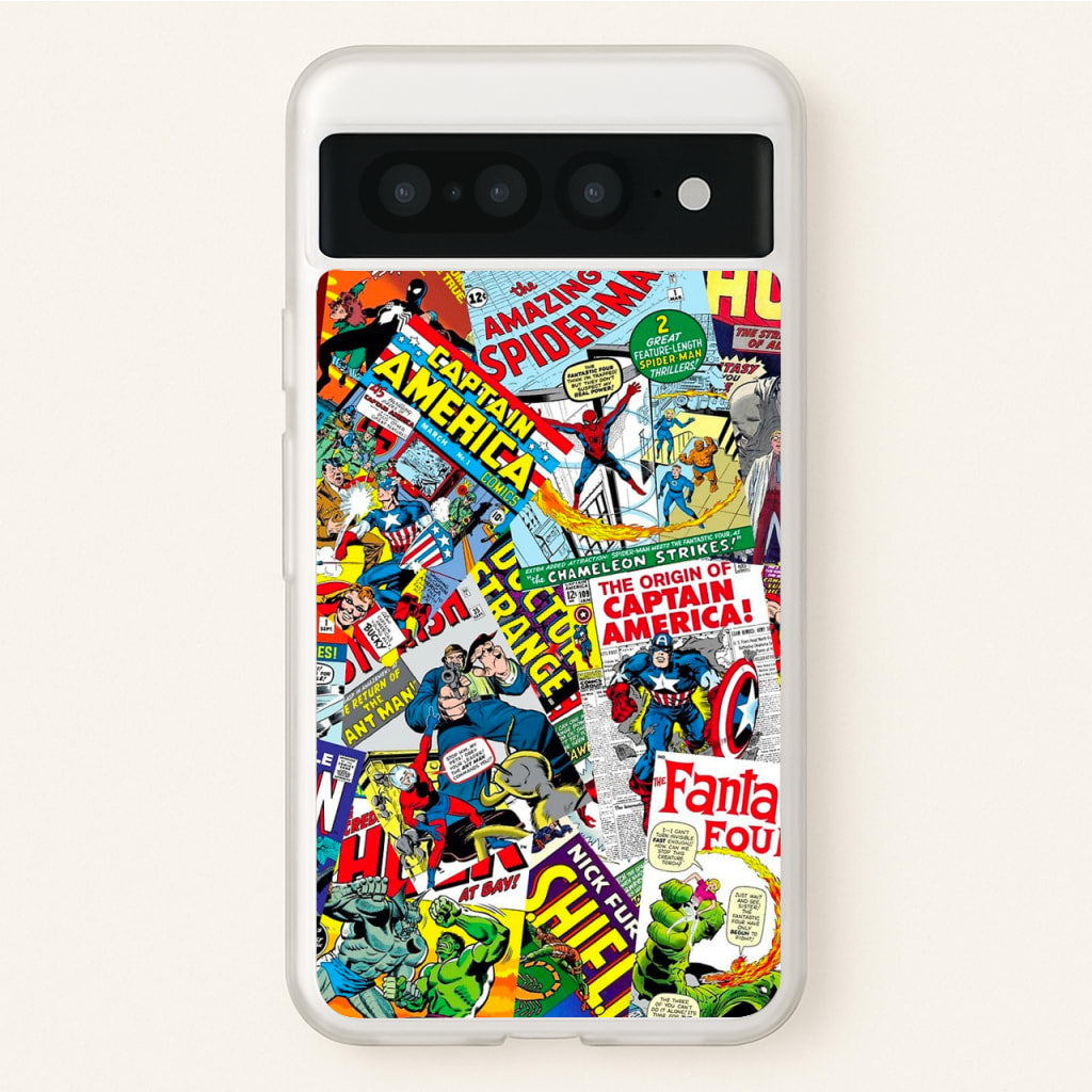Superhero Comic Comics Pattern - Phone Case for Google Pixel 7 Pro