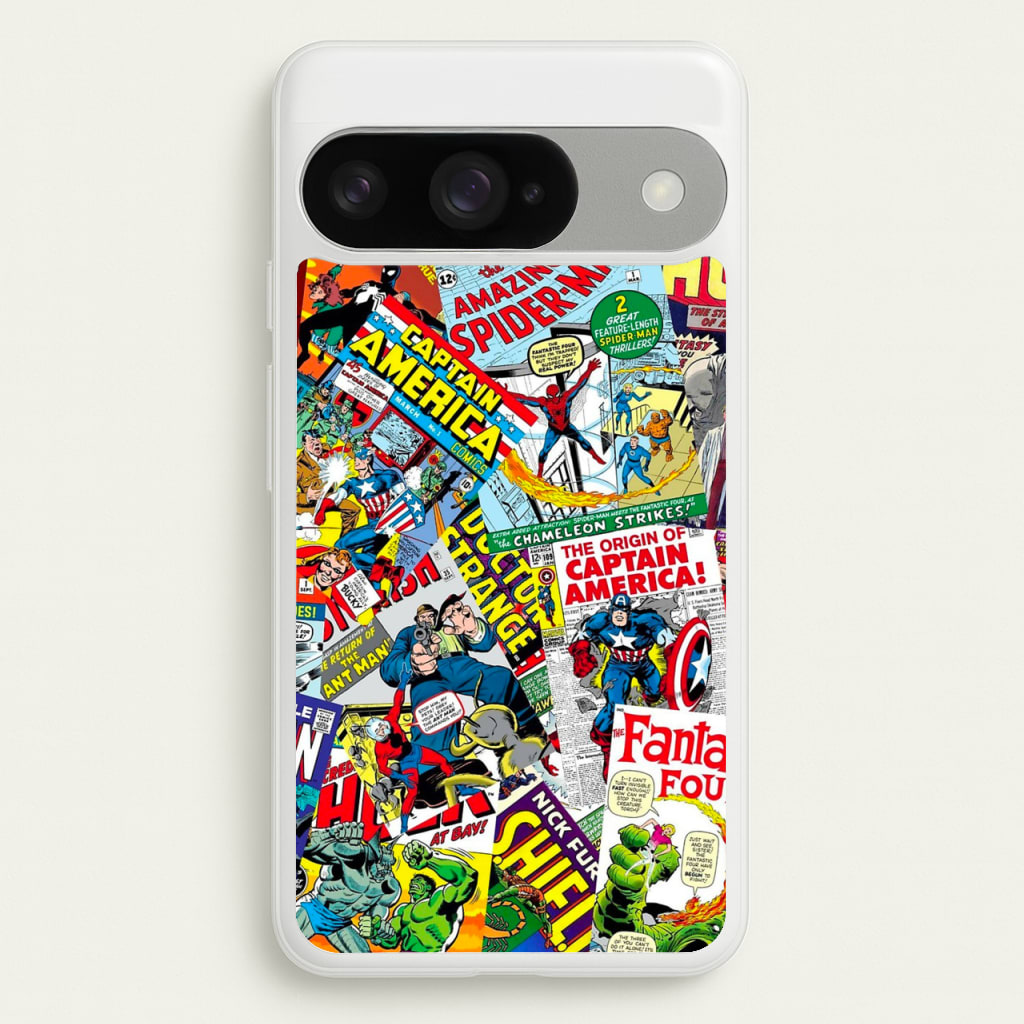 Superhero Comic Comics Pattern Phone Case for Google Pixel 10 / 10 Pro