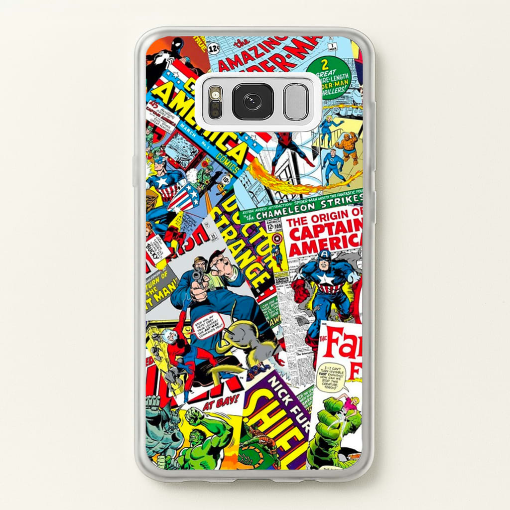 Superhero Comic Comics Pattern - Phone Case for Galaxy S8