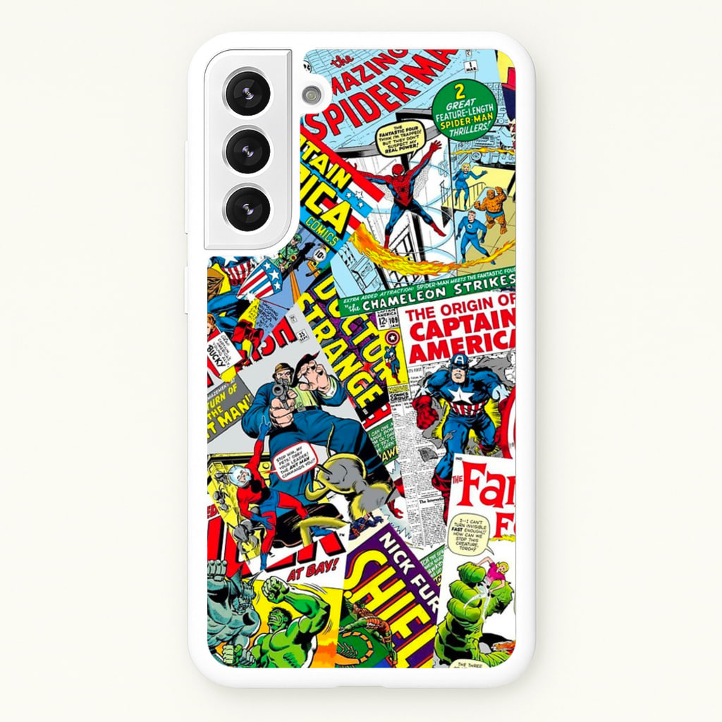 Superhero Comic Comics Pattern - Phone Case for Galaxy S22 Plus