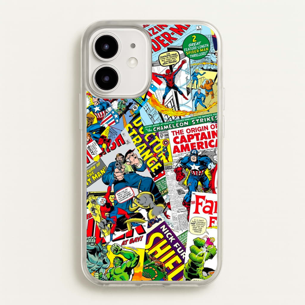 Superhero Comic Comics Pattern - Phone Case for iPhone 12 Mini