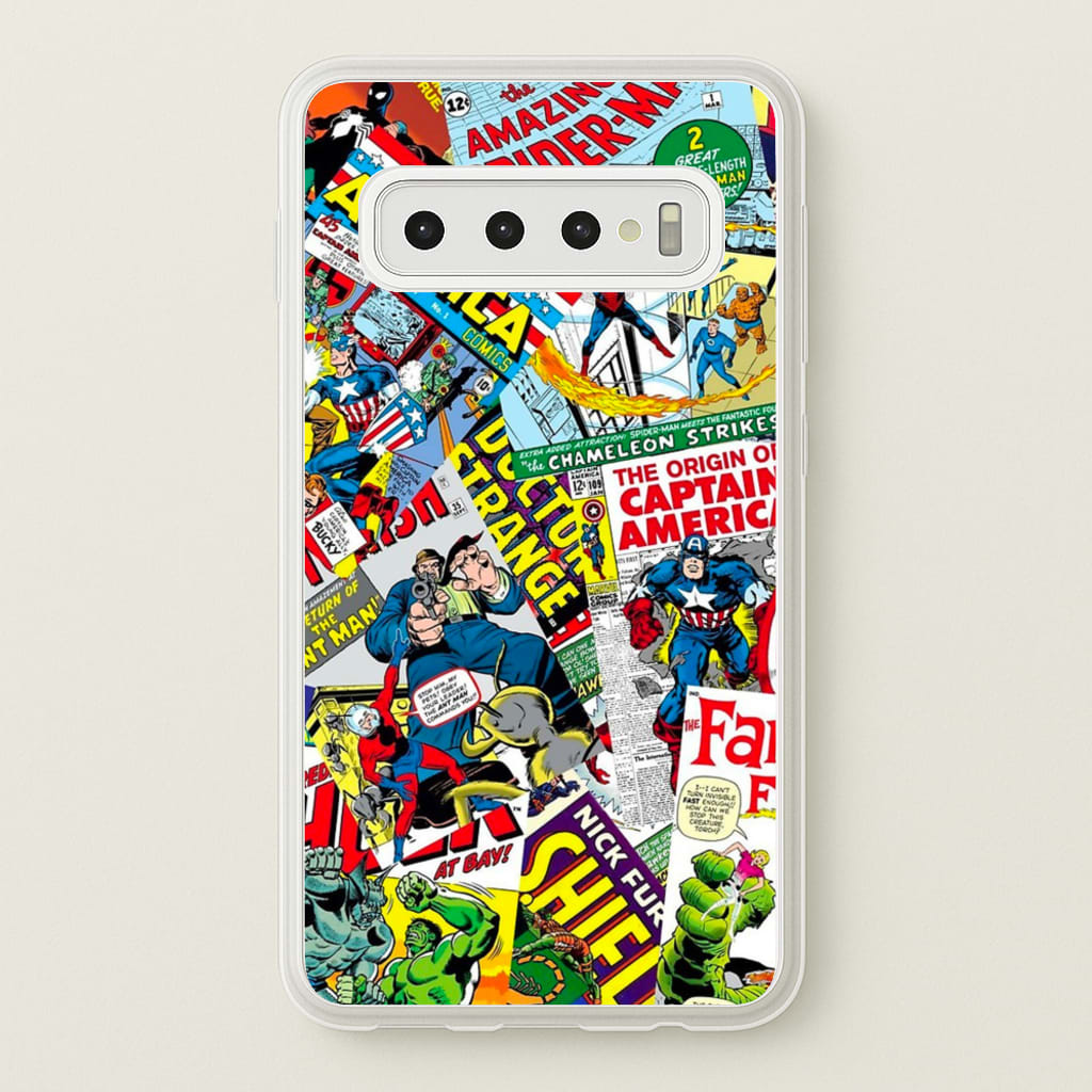 Superhero Comic Comics Pattern - Phone Case for Galaxy S10 Plus