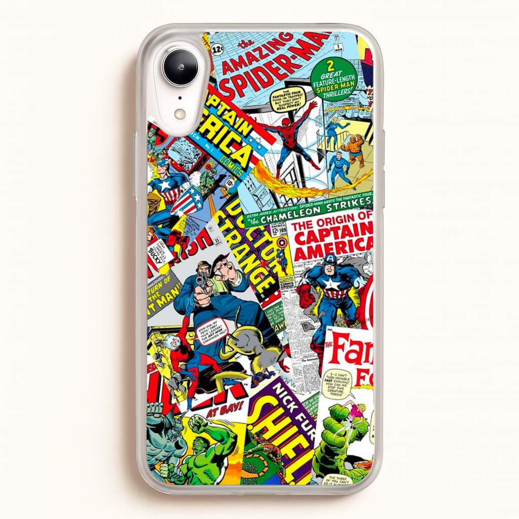 Superhero Comic Comics Pattern - Phone Case for iPhone XR