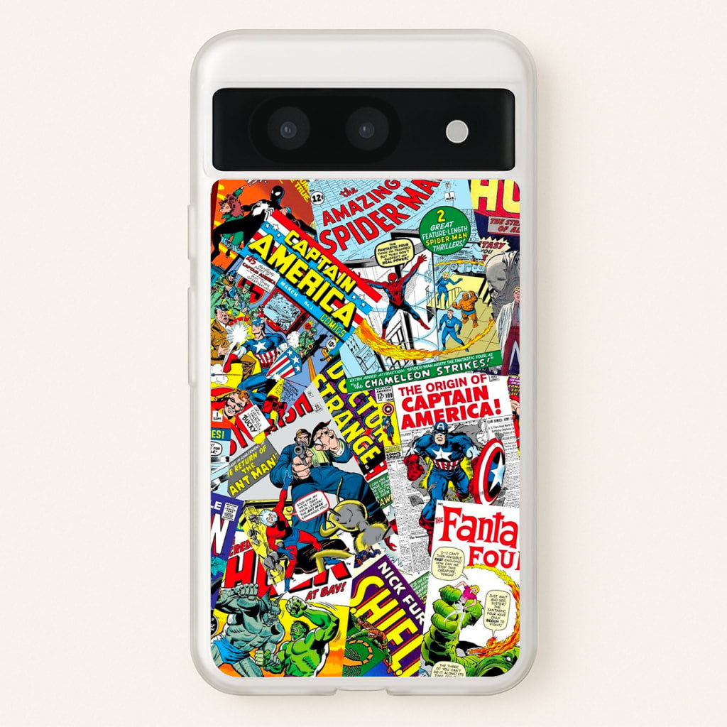 Superhero Comic Comics Pattern - Phone Case for Google Pixel 8a