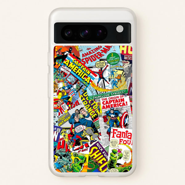 Superhero Comic Comics Pattern - Phone Case for Google Pixel 8 Pro