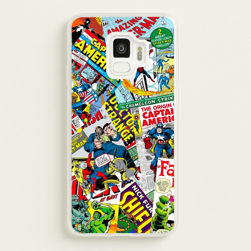 Superhero Comic Comics Pattern - Phone Case for Galaxy S9