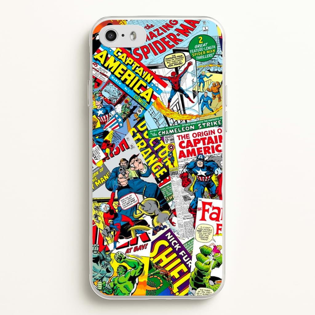Superhero Comic Comics Pattern - Phone Case for iPhone 5 / 5s / SE 2016