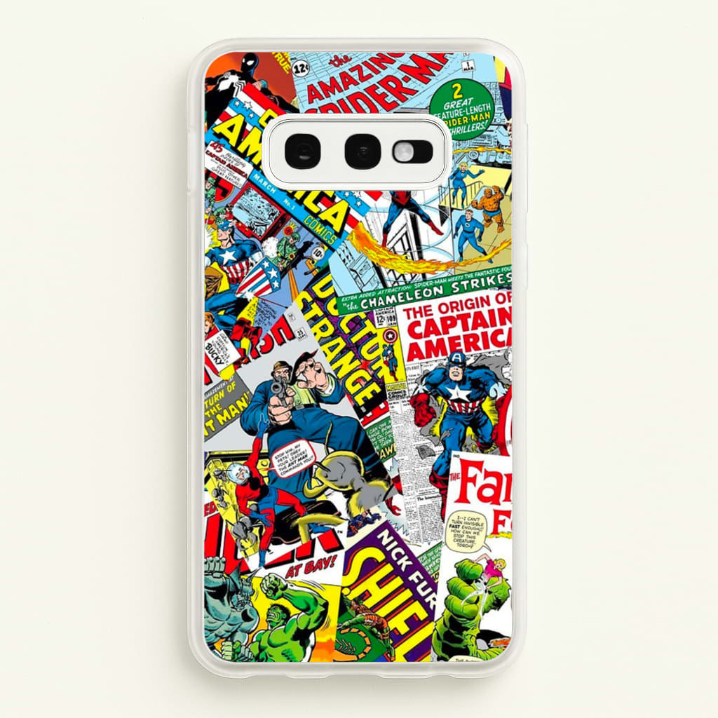 Superhero Comic Comics Pattern - Phone Case for Galaxy S10e