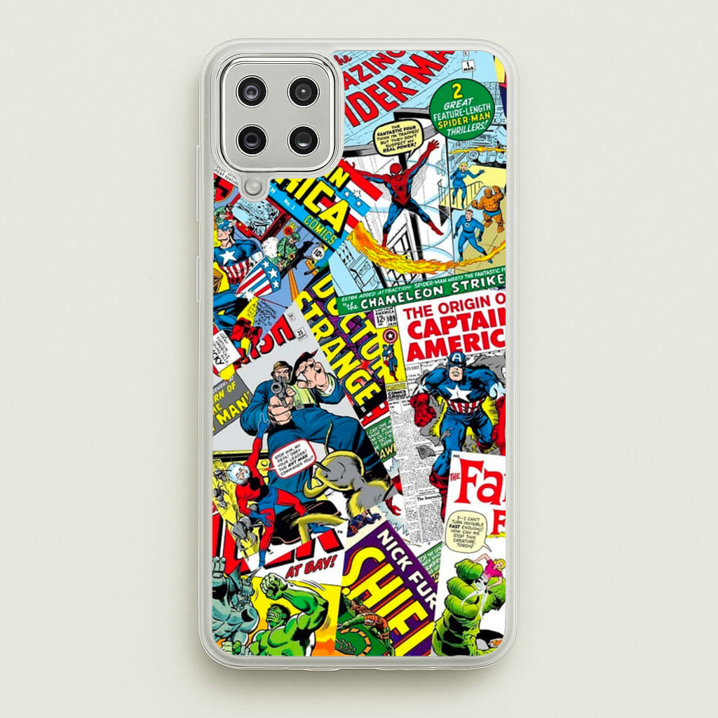 Superhero Comic Comics Pattern - Phone Case for Galaxy A12