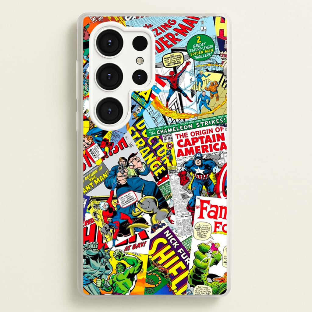 Superhero Comic Comics Pattern - Phone Case for Galaxy S25 Ultra