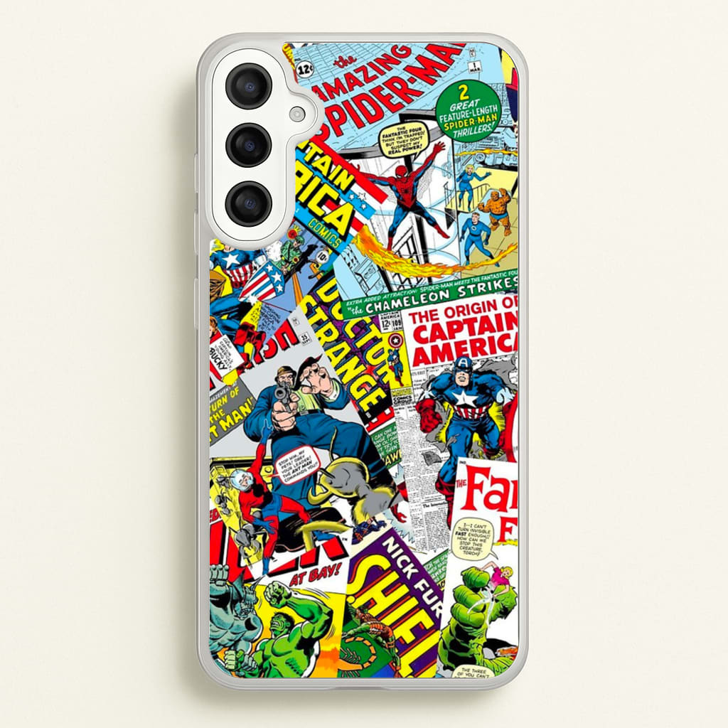 Superhero Comic Comics Pattern - Phone Case for Galaxy A36