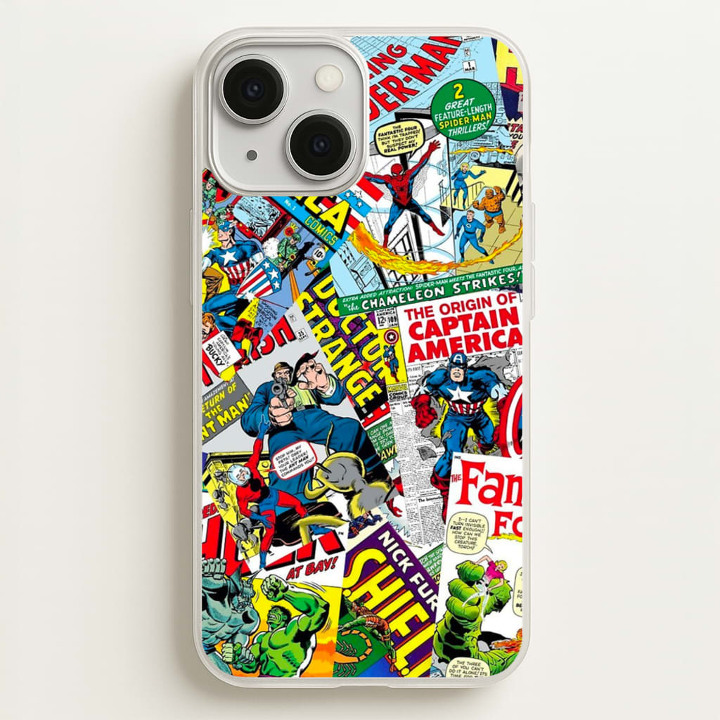 Superhero Comic Comics Pattern - Phone Case for iPhone 13 Mini