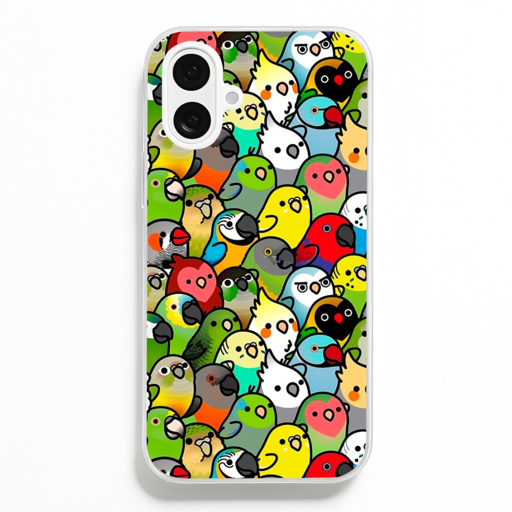 Everybirdy Pattern - Phone Case for iPhone 16 Plus