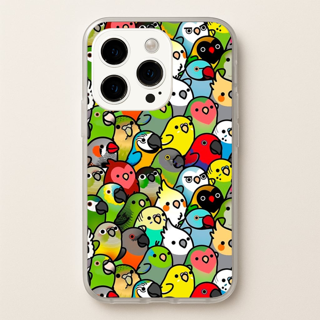 Everybirdy Pattern - Phone Case for iPhone 15 Pro