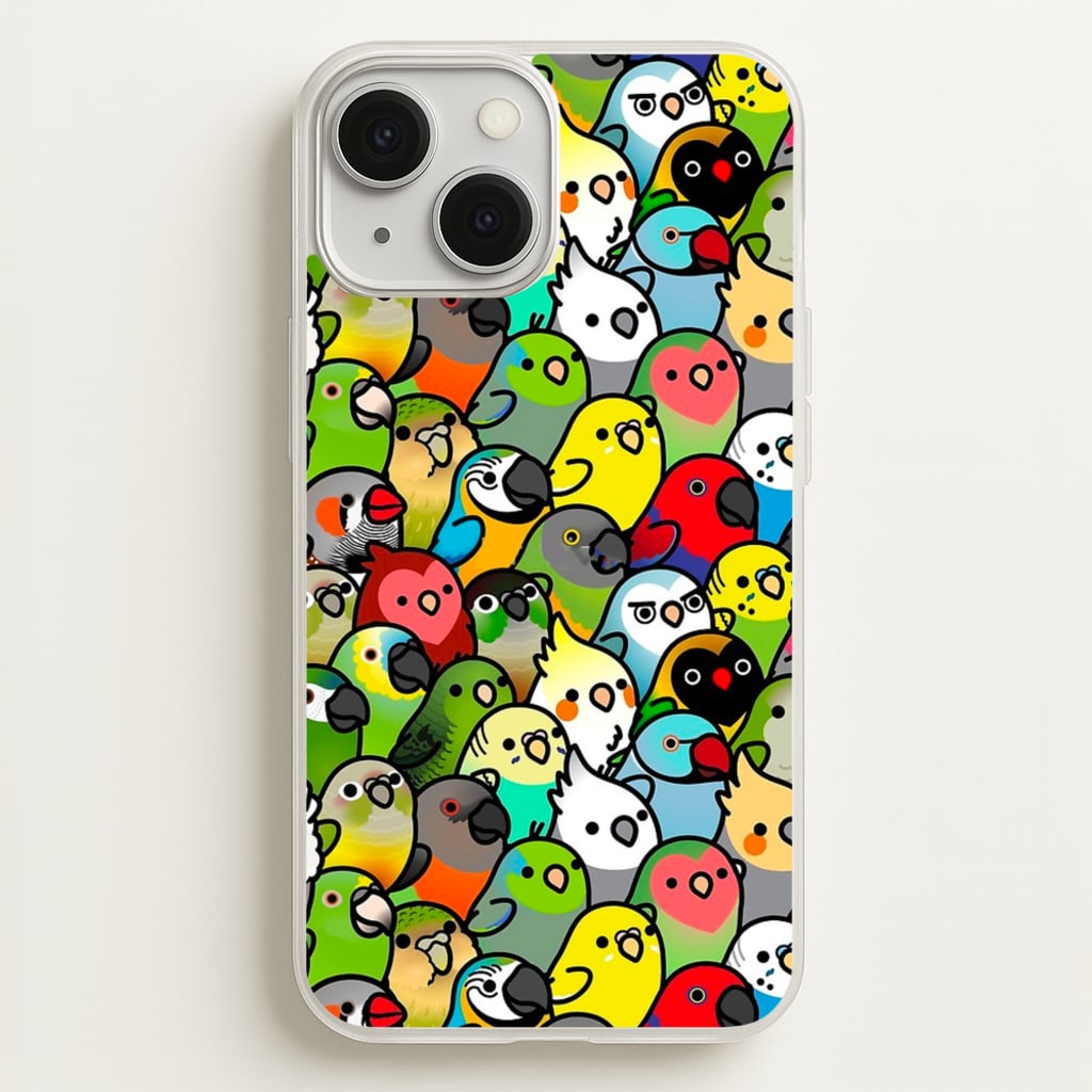 Everybirdy Pattern - Phone Case for iPhone 13 Mini
