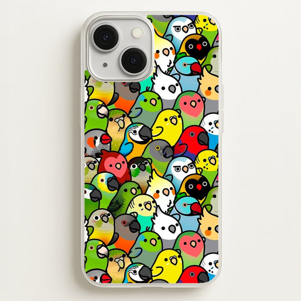 Everybirdy Pattern - Phone Case for iPhone 13 Mini