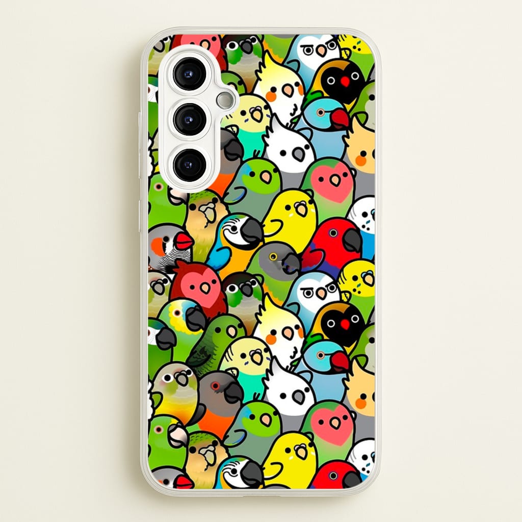 Everybirdy Pattern - Phone Case for Galaxy A54