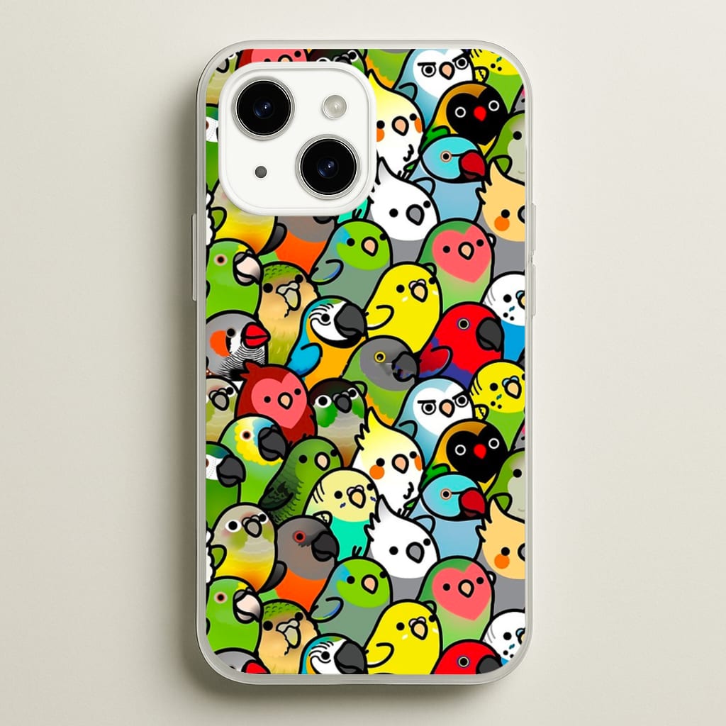 Everybirdy Pattern - Phone Case for iPhone 15 Plus
