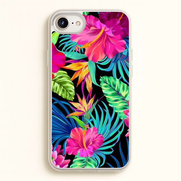Colourful Hibiscus Pattern - Phone Case for iPhone 6 Plus / 7 Plus / 8 Plus
