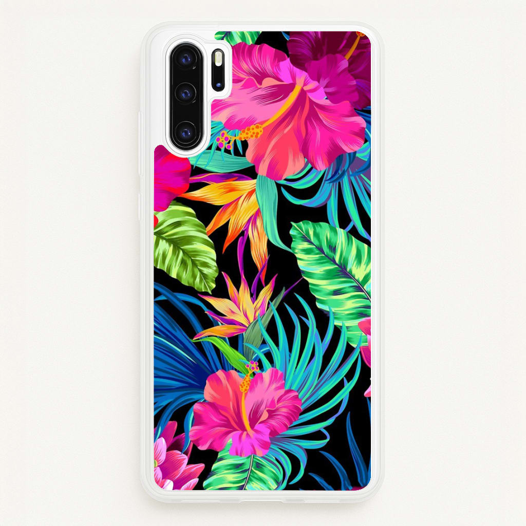 Colourful Hibiscus Pattern - Phone Case for Huawei P30 Pro