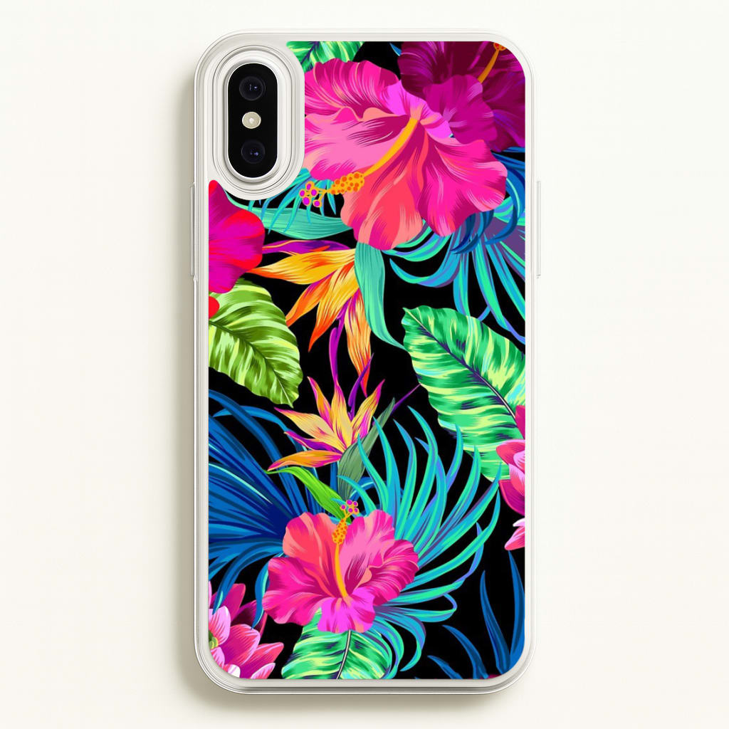 Colourful Hibiscus Pattern - Phone Case for iPhone XS Max