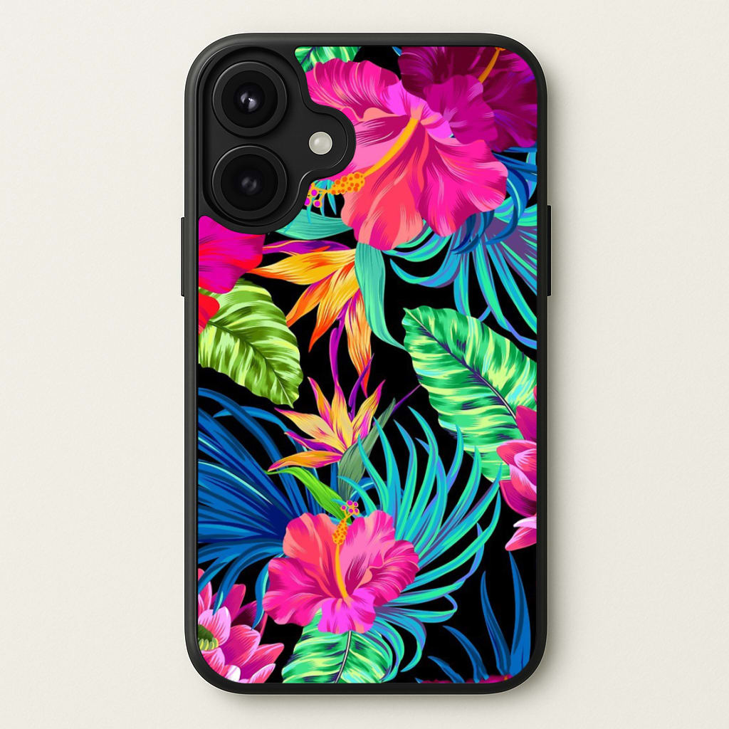 Colourful Hibiscus Pattern Phone Case for iPhone 17