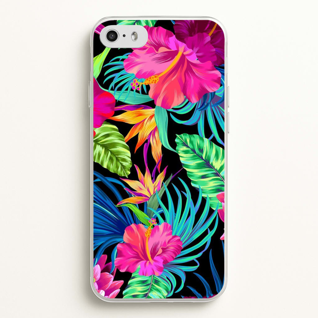 Colourful Hibiscus Pattern - Phone Case for iPhone 5 / 5s / SE 2016