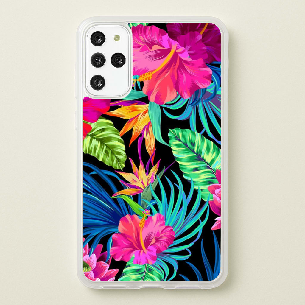 Colourful Hibiscus Pattern - Phone Case for Galaxy S20 Plus
