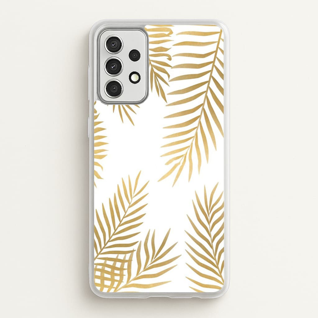 Gold Palm Leaf Pattern - Phone Case for Galaxy A52 / A52s
