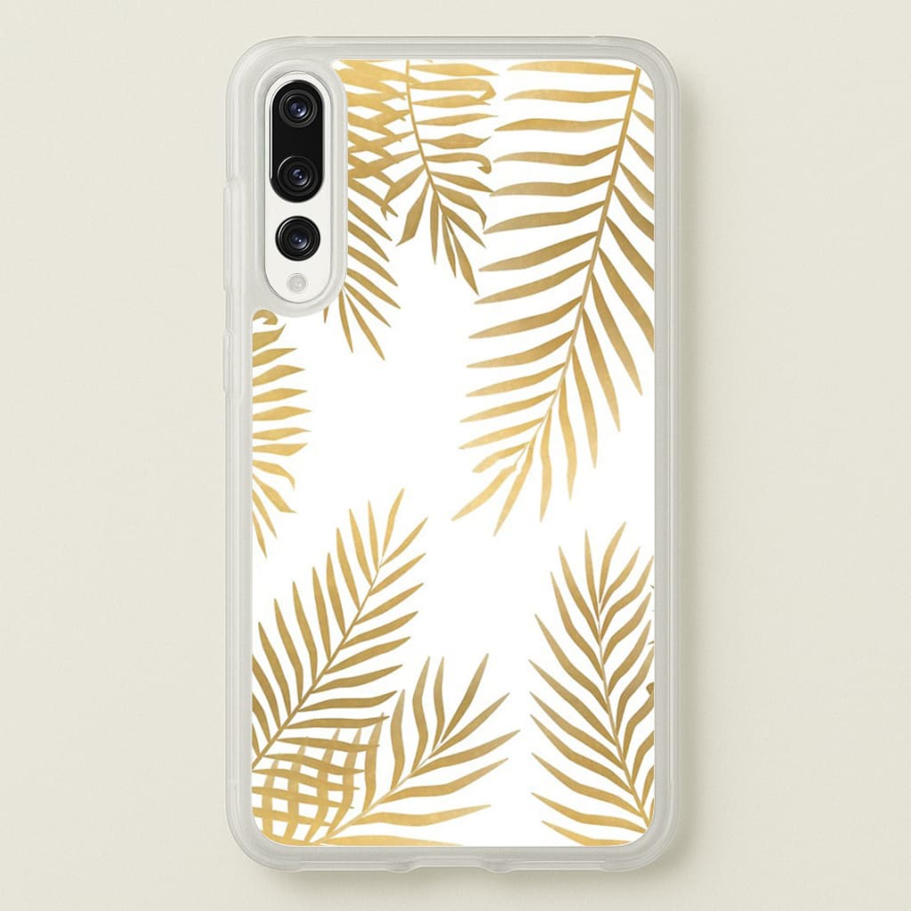 Gold Palm Leaf Pattern - Phone Case for Huawei P20 Pro