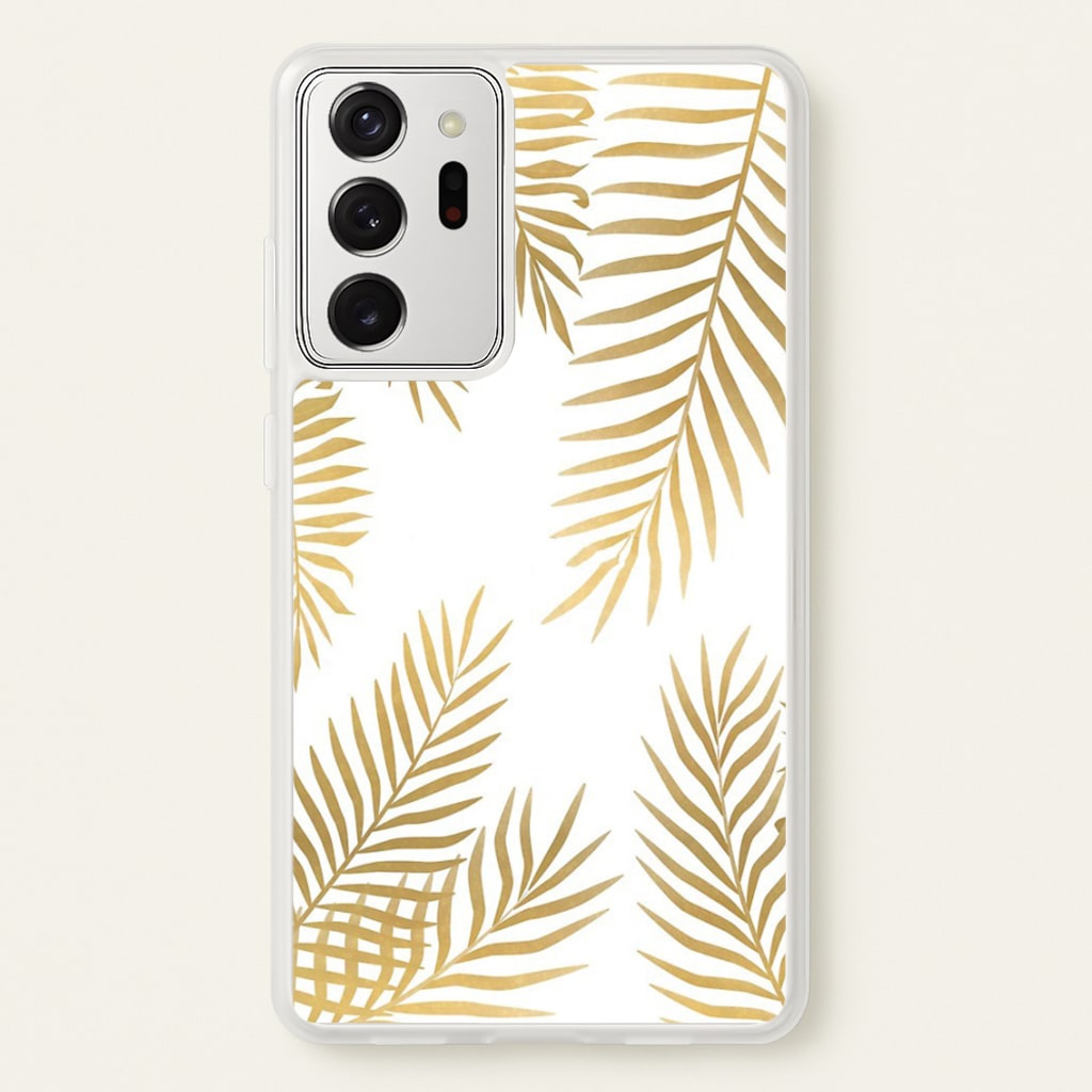 Gold Palm Leaf Pattern - Phone Case for Galaxy Note 20 Ultra