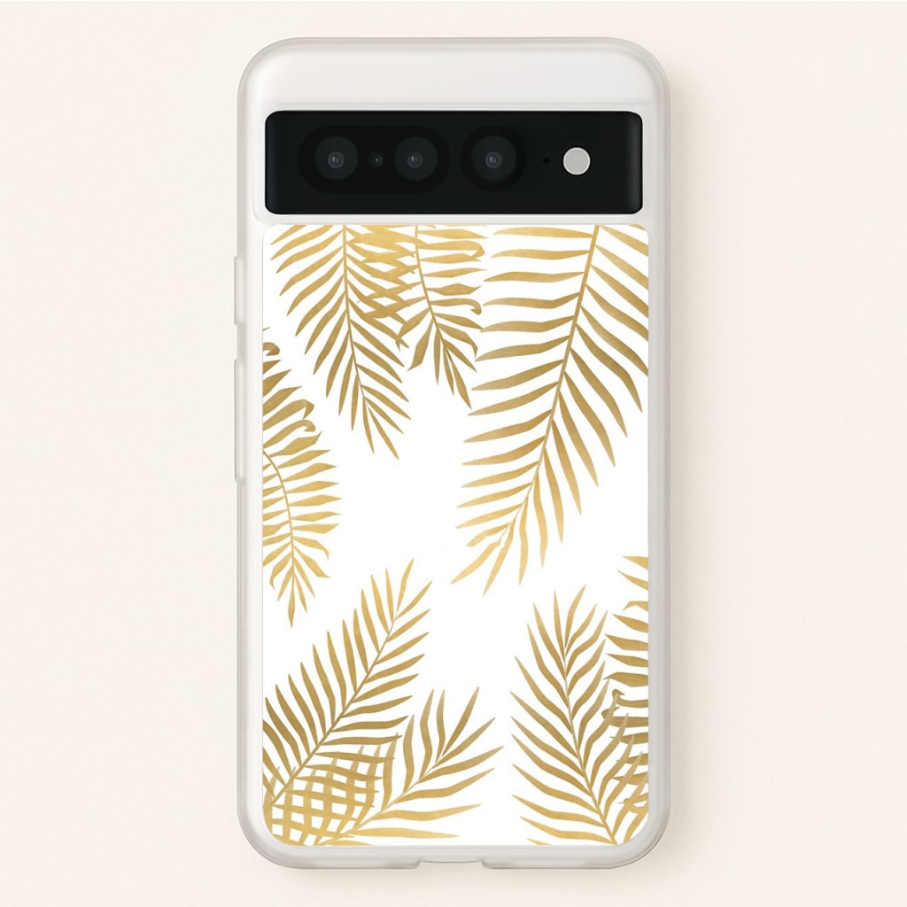 Gold Palm Leaf Pattern - Phone Case for Google Pixel 7 Pro