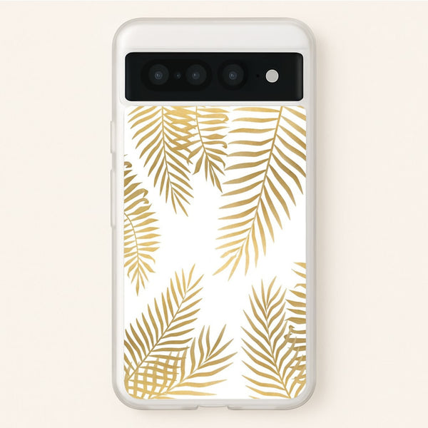 Gold Palm Leaf Pattern - Phone Case for Google Pixel 7 Pro