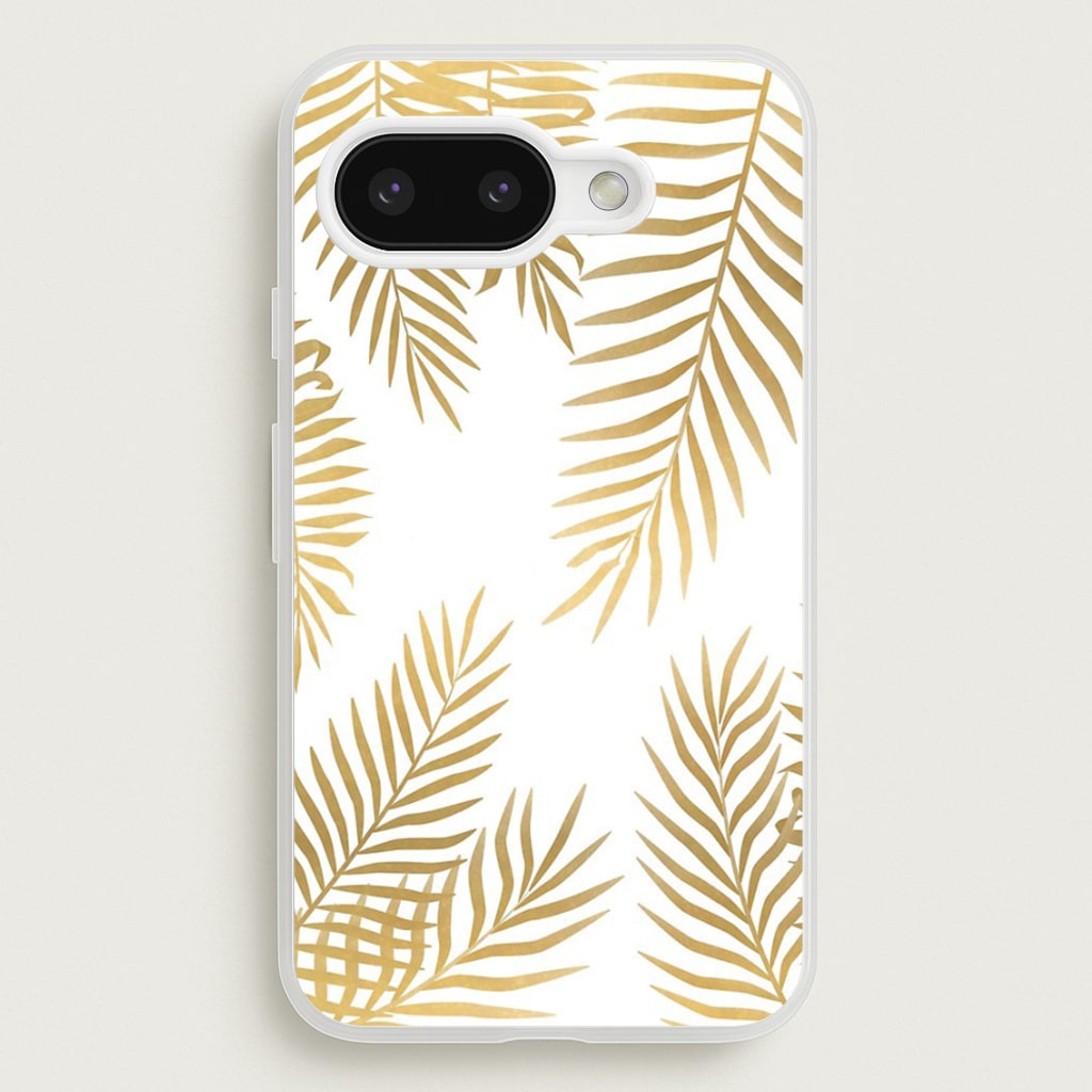 Gold Palm Leaf Pattern - Phone Case for Google Pixel 9a