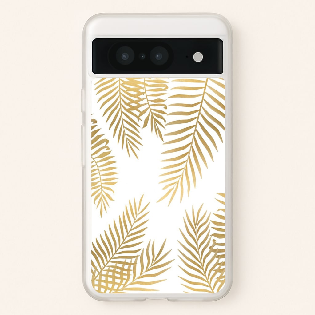 Gold Palm Leaf Pattern - Phone Case for Google Pixel 8