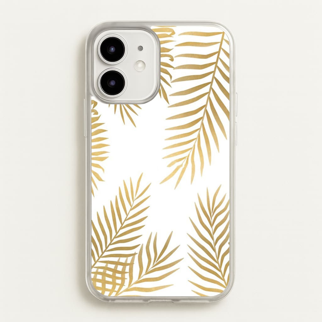 Gold Palm Leaf Pattern - Phone Case for iPhone 12 / 12 Pro